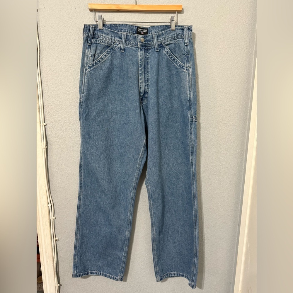 Polo Jeans Co. Ralph Lauren Men Blue Vintage Carpenter Denim Jeans Sz 31x32